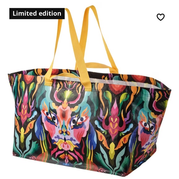 IKEA Handbags - IKEA ÖMSESIDIG Limited Edition Vibrant Multi Color XL Shopping Bag Tote